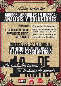 1mayo2016 CNT Huesca Tabla